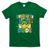 Kindergarten Dude Smiley Face Peace Sign Back To School T-Shirt - Irish Green