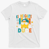Kindergarten Dude Smiley Face Peace Sign Back To School T-Shirt - White