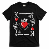 King Of Hearts Card Costume Halloween King Of Hearts T-Shirt - Black