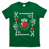 King Of Hearts Card Costume Halloween King Of Hearts T-Shirt - Green