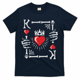 King Of Hearts Card Costume Halloween King Of Hearts T-Shirt - Navy