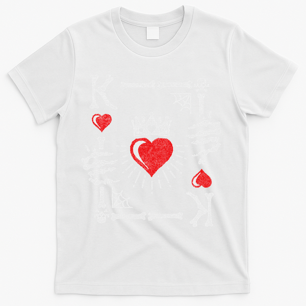 King Of Hearts Card Costume Halloween King Of Hearts T-Shirt - White