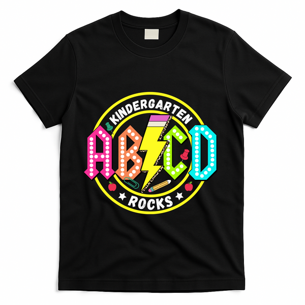 Kindergarten Rocks Back To School T-Shirt - Black