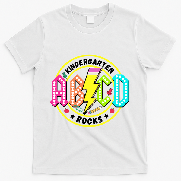 Kindergarten Rocks Back To School T-Shirt - White