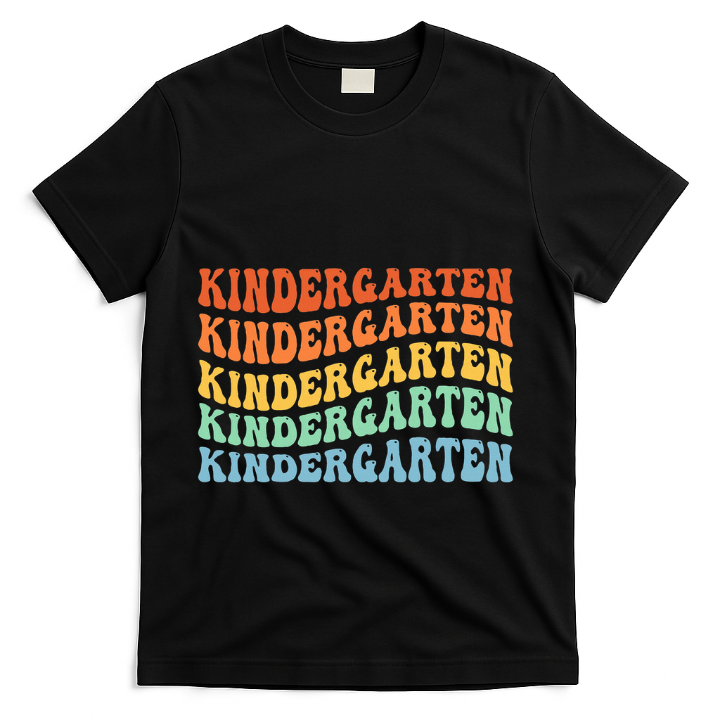 Kindergarten Teacher First Day School Back To School T-Shirt - Black