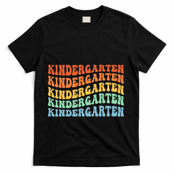 Kindergarten Teacher First Day School Back To School T-Shirt - Black