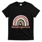Kindergarten Teacher Student Cute Rainbow Back To School Funny Gift T-Shirt - Black