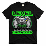 Level 100 Days Of School Unlocked Video Game T-Shirt - Black