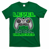 Level 100 Days Of School Unlocked Video Game T-Shirt - Green