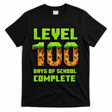 Level 100 Days Of School Complete Gamer  T-Shirt - Black
