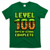 Level 100 Days Of School Complete Gamer  T-Shirt - Green