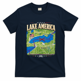 Lake America Map Team Trump Lake Ontario T-Shirt - Navy Blue