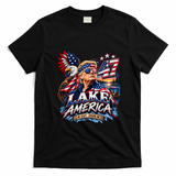 Lake America Ontario TRUMP 47 PATRIOTIC USA T-Shirt - Black