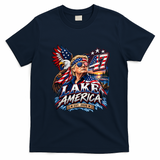 Lake America Ontario TRUMP 47 PATRIOTIC USA T-Shirt - Navy Blue