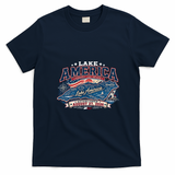 Lake America Vintage T-Shirt - Navy Blue