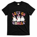 Let's Go Ghouls Cute Ghosts Family Halloween T-Shirt - Black