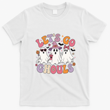 Let's Go Ghouls Cute Ghosts Family Halloween T-Shirt - White