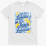 Life Gave Me Lemons Jesus Makes Lemonade T-Shirt - White
