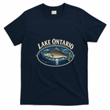 Lake Ontario Bass Fishing T-Shirt - Navy Blue