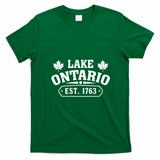 Lake Ontario EST 1763 Canada T-Shirt - Irish Green