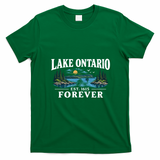 Lake Ontario EST 1615 Forever Vintage Nature Scene  T-Shirt - Irish Green