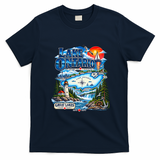 Lake Ontario Great Lakes Canada Explore Sail Discover Vintage T-Shirt - Navy Blue