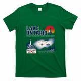 Lake Ontario New York Map Vintage Est 1615 T-Shirt - Irish Green
