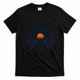 Lake Ontario Sunset Paddles Retro Vintage  T-Shirt - Black
