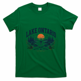 Lake Ontario Sunset Paddles Retro Vintage  T-Shirt - Irish Green