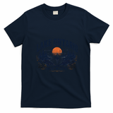 Lake Ontario Sunset Paddles Retro Vintage  T-Shirt - Navy Blue