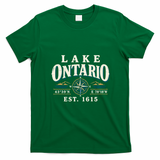 Lake Ontario Vintage Compass T-Shirt - Irish Green
