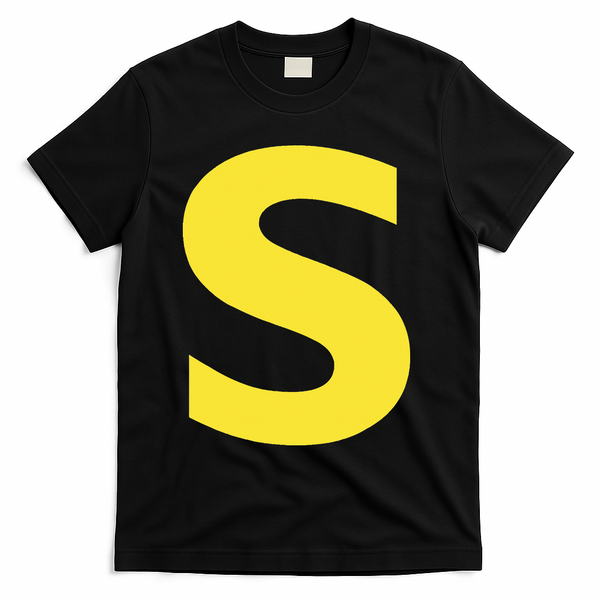 Letter S Funny Chipmunk Group Matching Halloween T-Shirt - Black