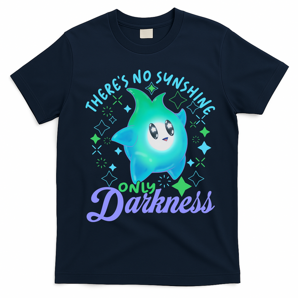 Luma Star Halloween Theres No Sunshine Only Darkness Luna Star T-Shirt - Navy Blue