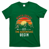 Let The 9th Grade Adventure Begin Ninth Grade Teacher Retro T-Shirt - Green