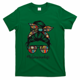 Librarian Teacher Messy Bun Life Book Library Back To School T-Shirt - Green