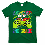 Leveled Up To 2nd Grade Gamer Back To School First Day T-Shirt - Green