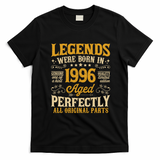 Legends Were Born In 1996 Aged Perfectly 30th Birthday Gift T-Shirt - Black