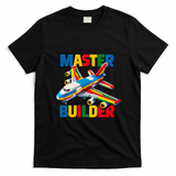 Master Builder Airplane Toy Building Blocks Brick T-Shirt - Black