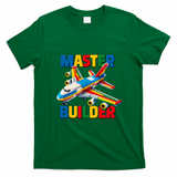 Master Builder Airplane Toy Building Blocks Brick T-Shirt - Irish Green