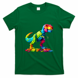 Master Builder Dinosaur Bricks Blocks Dino Toys Gifts T-Rex T-Shirt - Irish Green