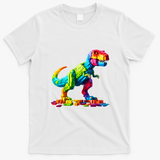 Master Builder Dinosaur Bricks Blocks Dino Toys Gifts T-Rex T-Shirt - White