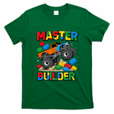 Master Builder Monster Truck Blocks Building Brick T-Shirt - Irish Green