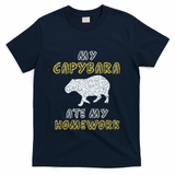 My Capybara Ate My Homework Mammal Animal Back To School T-Shirt - Navy