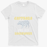 My Capybara Ate My Homework Mammal Animal Back To School T-Shirt - White