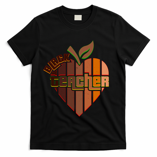 Melanin Colors Black Teacher T-Shirt - Black