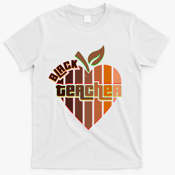 Melanin Colors Black Teacher T-Shirt - White