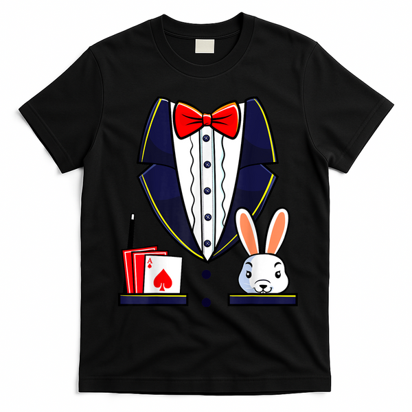 Magician Costume Halloween Magic Show Women T-Shirt - Black
