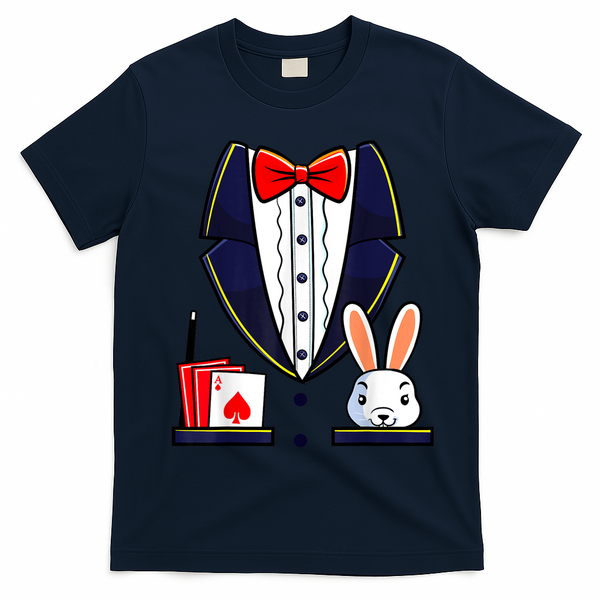 Magician Costume Halloween Magic Show Women T-Shirt - Navy Blue
