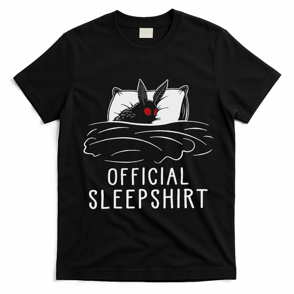 Mothman Cryptid Sleep T-Shirt - Black