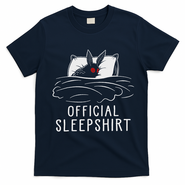 Mothman Cryptid Sleep T-Shirt - Navy Blue